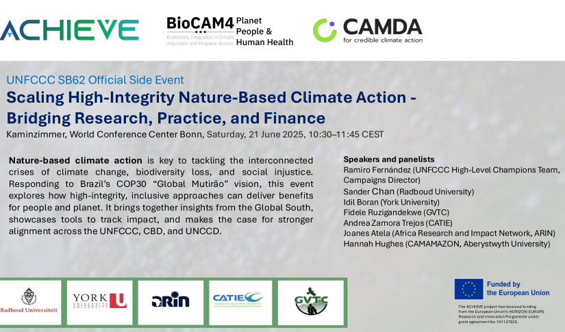 UNFCCC SB62 Official Side Event 