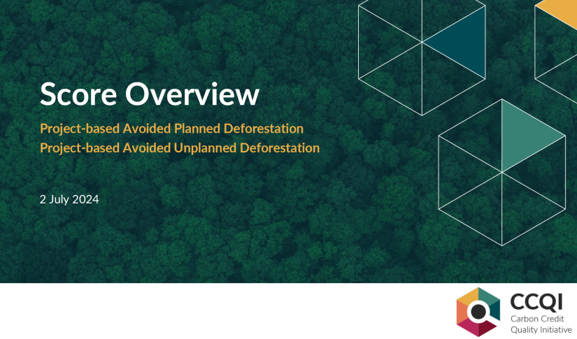 Webinar: Score Overview: Project-based Avoided Planned Deforestation, Project-based Avoided Unplanned Deforestation