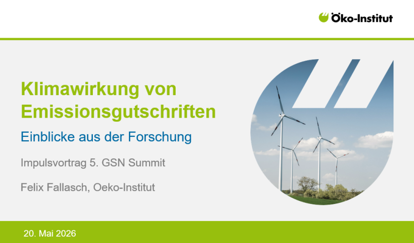 Presentation at the 5th German Sustainability Network Summit